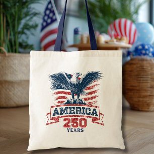 Bolsa Tote Águia Americana Patriótica Fun 250º Aniversário