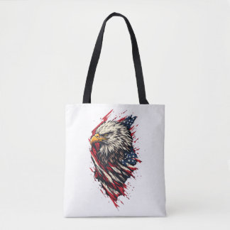 Bolsa Tote Águia Americana Patriótica Vintage 4 de Julho