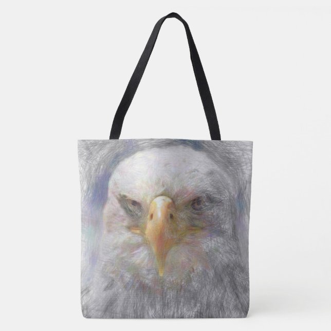 Bolsa Tote Águia Animal Artística. (Frente)