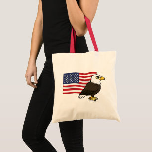 Bolsa Tote Águia Bald Patriótica