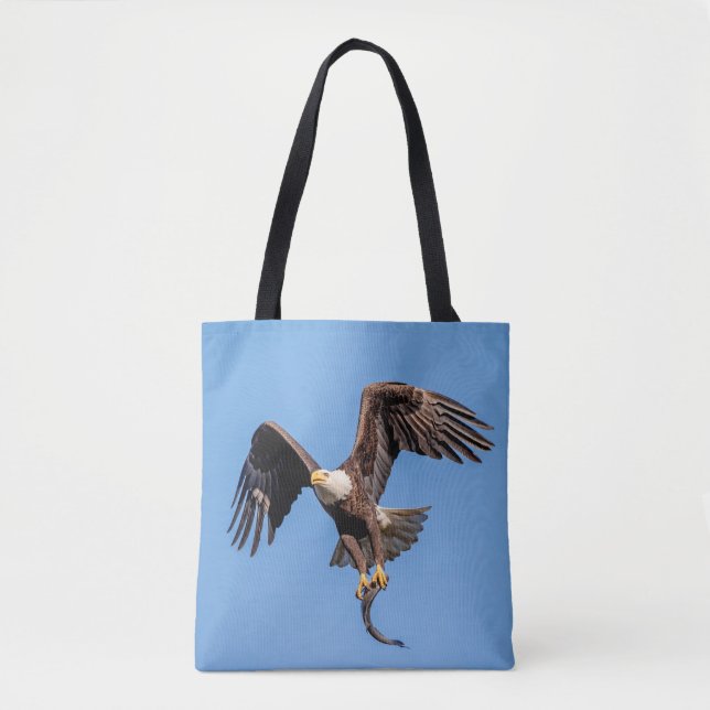 Bolsa Tote Águia Balda com um peixe (Frente)