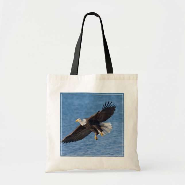 Bolsa Tote Águia-careca em voo (Frente)