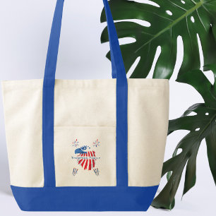 Bolsa Tote Águia Careca Patriótica América 250º 4 de Julho