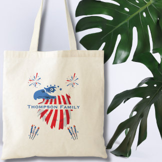 Bolsa Tote Águia Careca Patriótica América 250º 4 de Julho