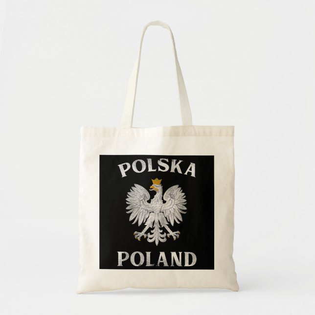Bolsa Tote Águia Polonesa T Polônia Casaco de Armas Polska (Frente)