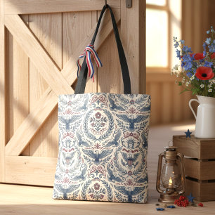 Bolsa Tote Águias Americanas Estrelas e Listras Florais ID129