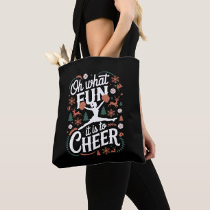 Bolsa Tote Ah Que Diversão É Torcer Feio Cheerleading Natal