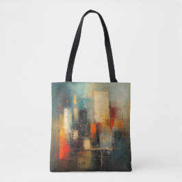 Bolsa Tote Ai gerou abstrato e cidade resiliente