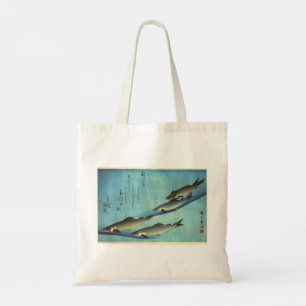Bolsa Tote Ai (Trout) - Impressão de Peixe Japonês Colorido d