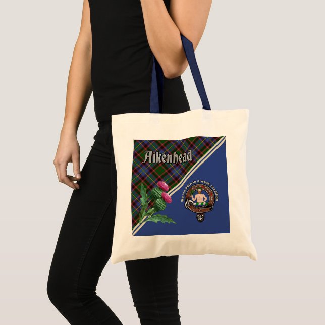 Bolsa Tote Aikenhead Clan Crachá & Tartan Tote Bag (Frente (produto))
