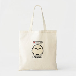 Bolsa Tote Ainda Carregando 3% - Arte Divertida de Personagem