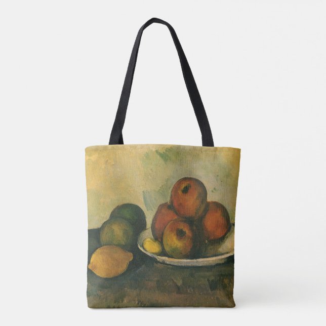 Bolsa Tote "Ainda com as Maçãs" por Paul Cezanne (Verso)