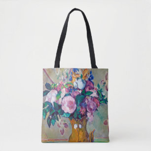Bolsa Tote Ainda com Flores, Paul Cezanne