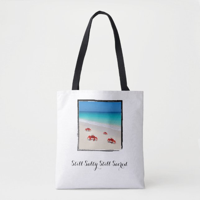 Bolsa Tote Ainda Salgado Sagrado. - Praia Minimalista (Frente)