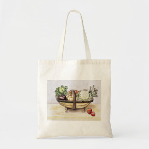 Bolsa Tote Ainda vida com um trug dos vegetais 1996