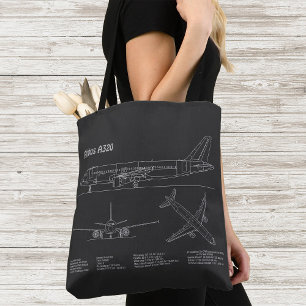 Bolsa Tote Airbus A320 - Planos de desenho de avião em projet