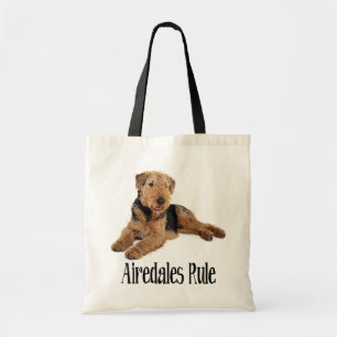Bolsa Tote Airedale Terrier Brown e Black Puppy Dog