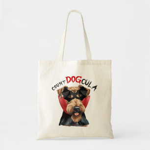Bolsa Tote Airedale Terrier Vampire Trick ou Treine Halloween