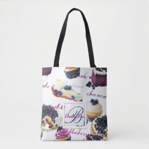 Bolsa Tote Airelas com Aquarelas e Monograma de Doces