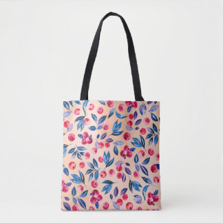 Bolsa Tote Airelas e folhas, amoras e berços silvestres, de c