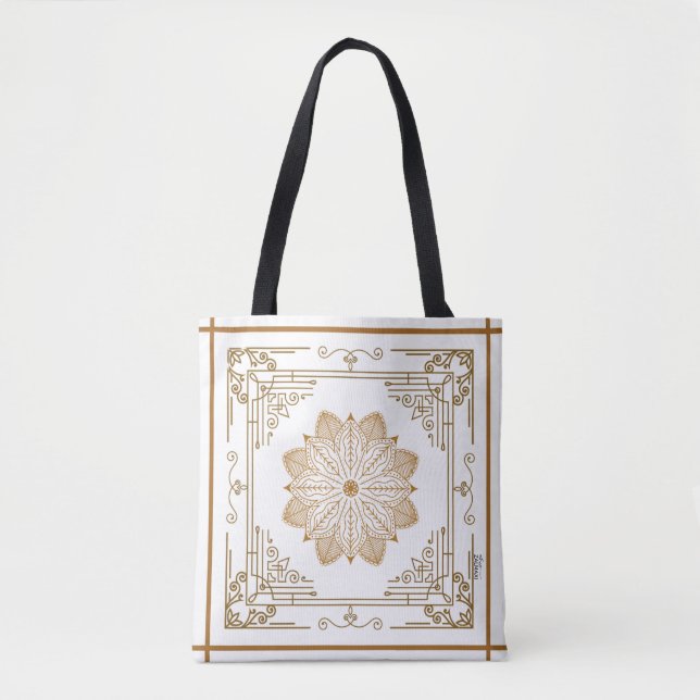 Bolsa Tote "Alabaster" Art Nouveau (Frente)