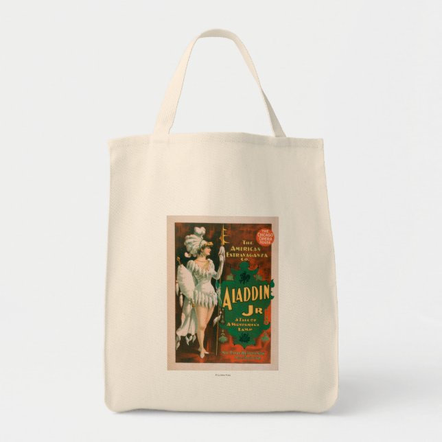 Bolsa Tote Aladdin Jr. Conto de um Maravilhoso Teatro Lâmpada (Frente)