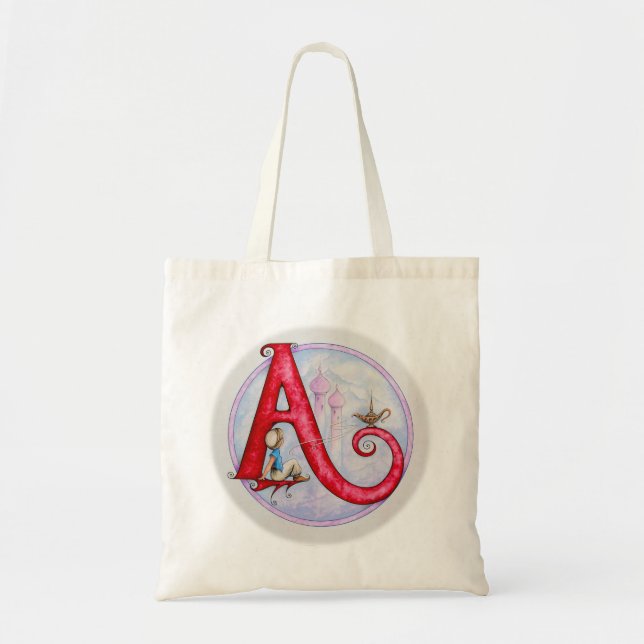 Bolsa Tote Aladdin, lâmpada de A, desejo de A (Frente)