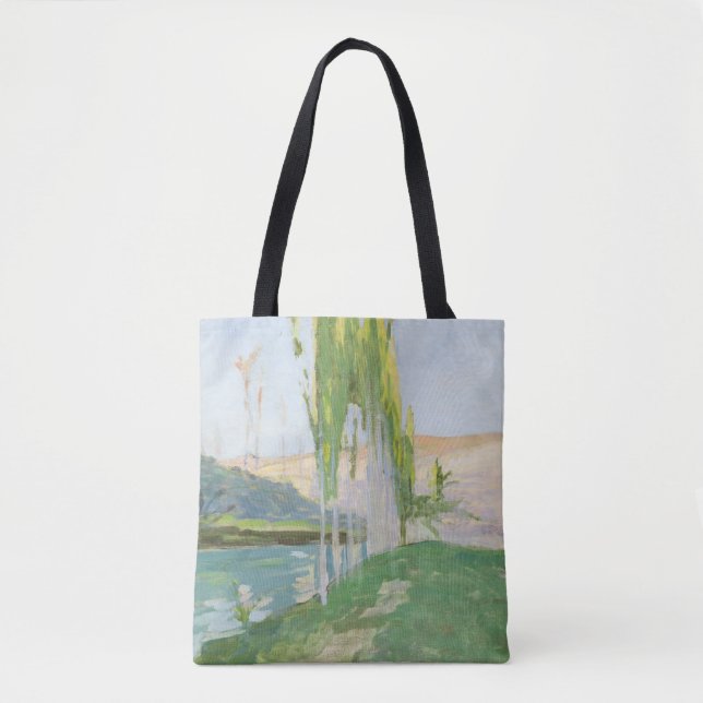 Bolsa Tote Álamos que crescem perto de um Watercourse (Frente)