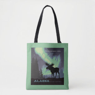 Bolsa Tote Alasca Luzes de Norte Moose