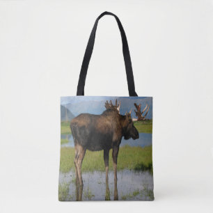 Bolsa Tote Alaska Bull Moose Antlers Scenic Photo Design