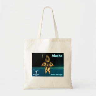 Bolsa Tote Alaska Postage - Fractal Inuit Hunter