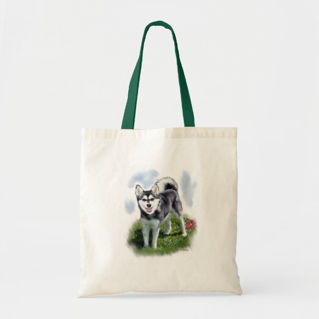 Bolsa Tote Alaskan Klee Kai Art (Frente)