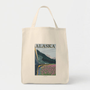 Bolsa Tote AlaskaRailroad e viagens vintage do Fireweed