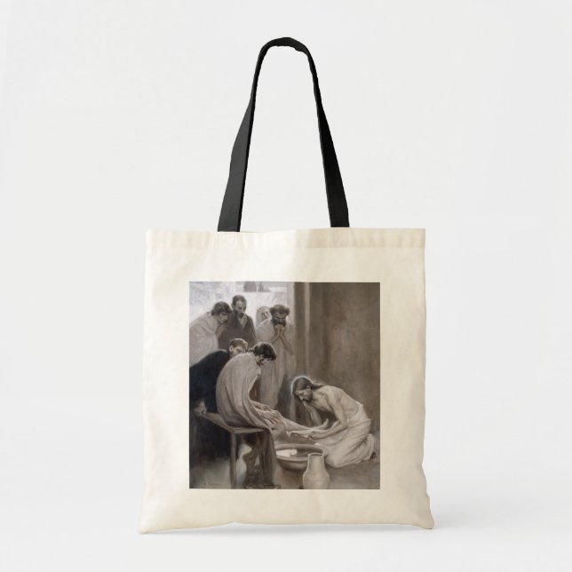 Bolsa Tote Albert Edelsense - Jesus Lavando Pés Discípulos (Frente)