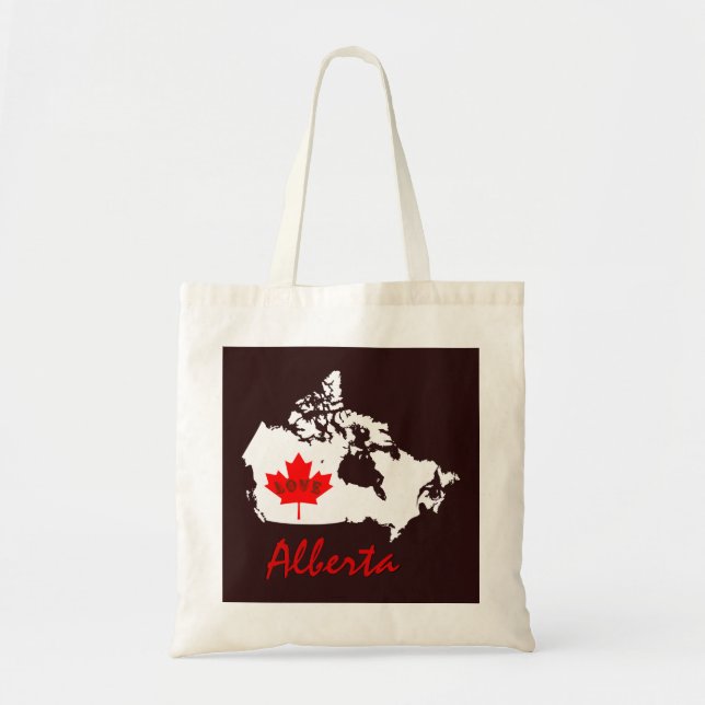 Bolsa Tote Alberta personaliza o saco da província de Canadá (Frente)