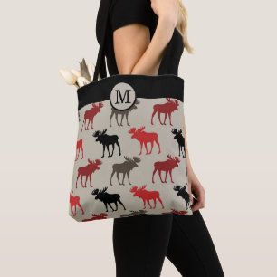 Bolsa Tote Alces no monograma fraco