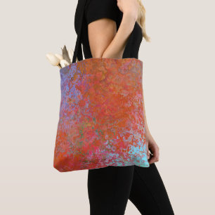 Bolsa Tote Alcool Tinta Abstrato Laranja do Elemento de Fogo