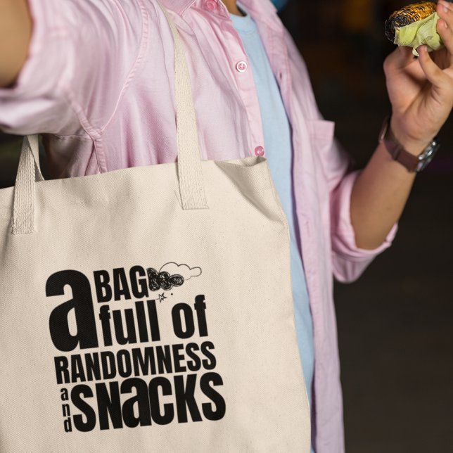 Bolsa Tote Aleatoriedade & Snacks Quirky Modern Na moda (Shop now and infuse your life with the excitement of the unexpected! )