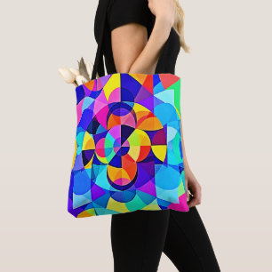 Bolsa Tote Alegria Geométrica Vibrante