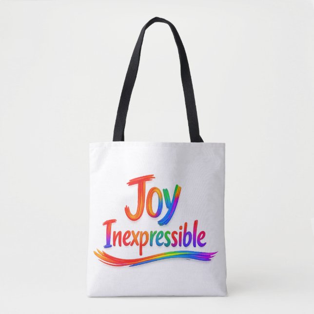 Bolsa Tote ALEGRIA INEXPRESSÍVEL - 1 Pedro 1:8 (Frente)
