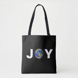 Bolsa Tote Alegria moderna da terra em preto