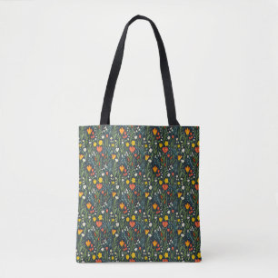 Bolsa Tote Alegria Sangrenta: Padrão Floral Primavera