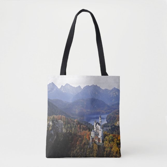 Bolsa Tote Alemanha, Baviera, Castelo Neuschwanstein. (Frente)