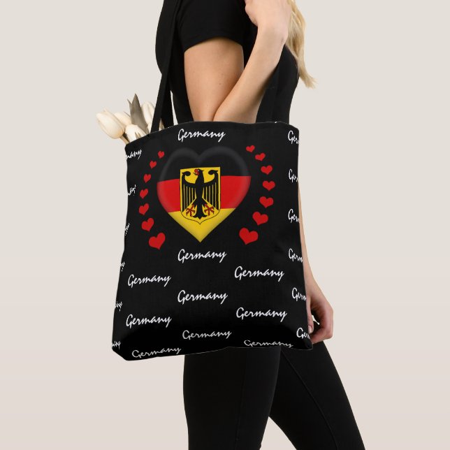 Bolsa Tote Alemanha Flag & Heart German Flag/sport (Close Up)
