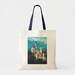 Bolsa Tote Alemanha Ilustração Viagem Art Vintage