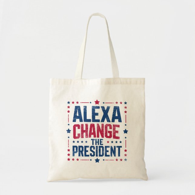 Bolsa Tote Alexa Muda O Presidente Engraçado Político (Frente)