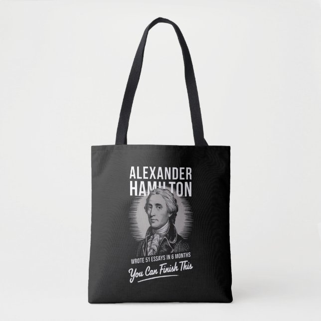 Bolsa Tote Alexander Hamilton Escreveu 51 Ensaios Em 6 Meses (Frente)