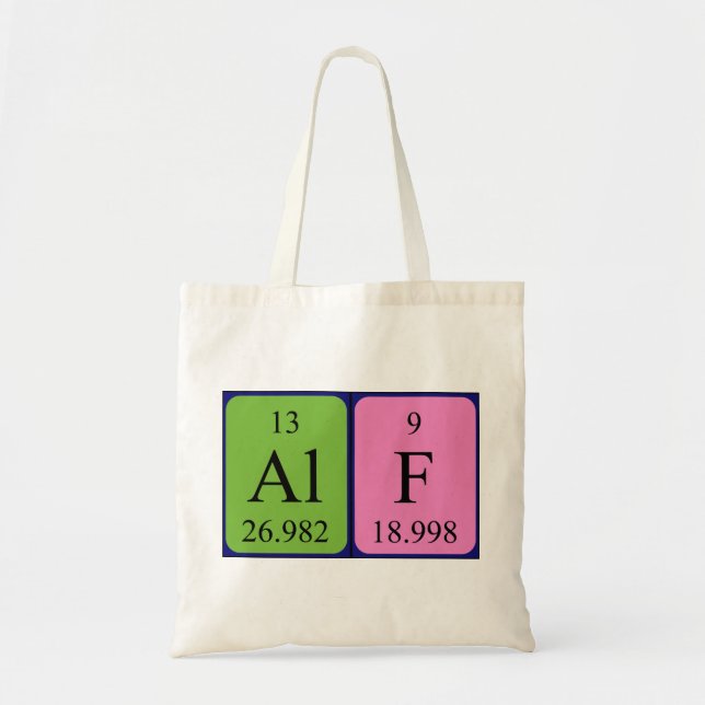 Bolsa Tote Alf mesa periódica tote saco (Frente)