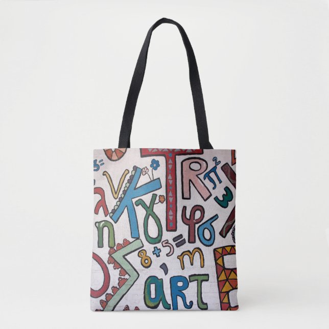 Bolsa Tote Alfabeto Colorido  (Frente)