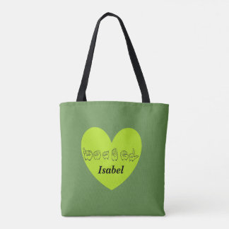 Bolsa Tote Alfabeto conhecido feito sob encomenda do ASL